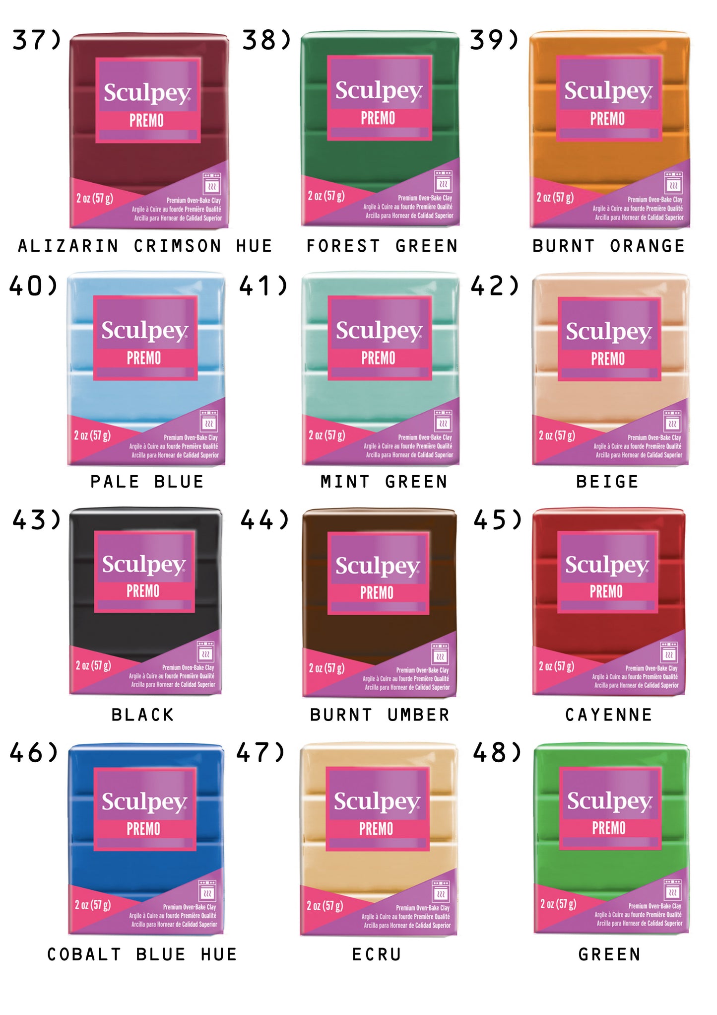Sculpey Polymer Clay - Premo 2oz