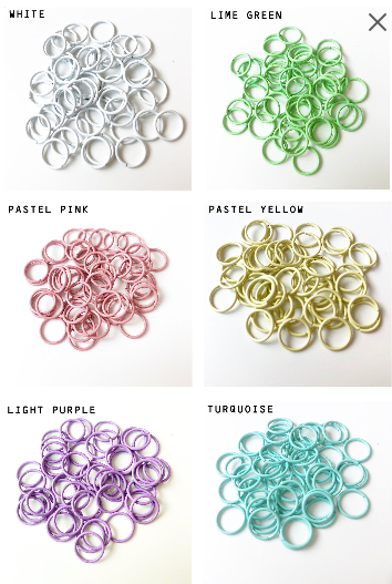 Coloured Jump Rings (10mm)