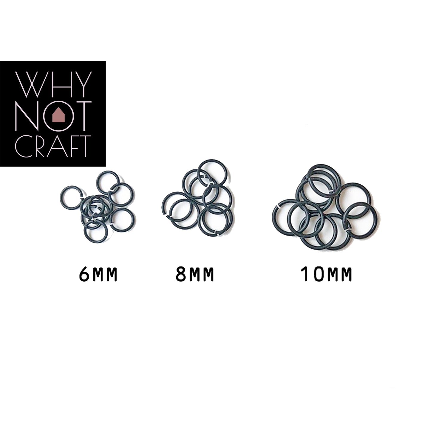 Matte Black Jump Rings