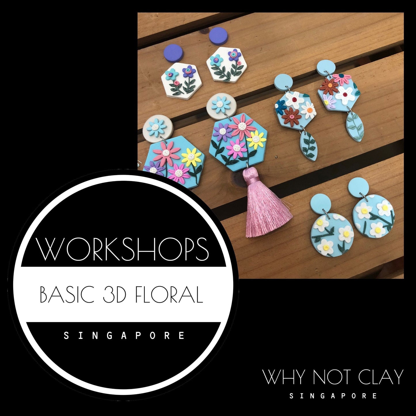 BEGINNER : Basic 3D Floral Polymer clay Workshop